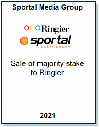 Advised Sportal Media Group on the sale of a majority stake to the Swiss media group Ringier